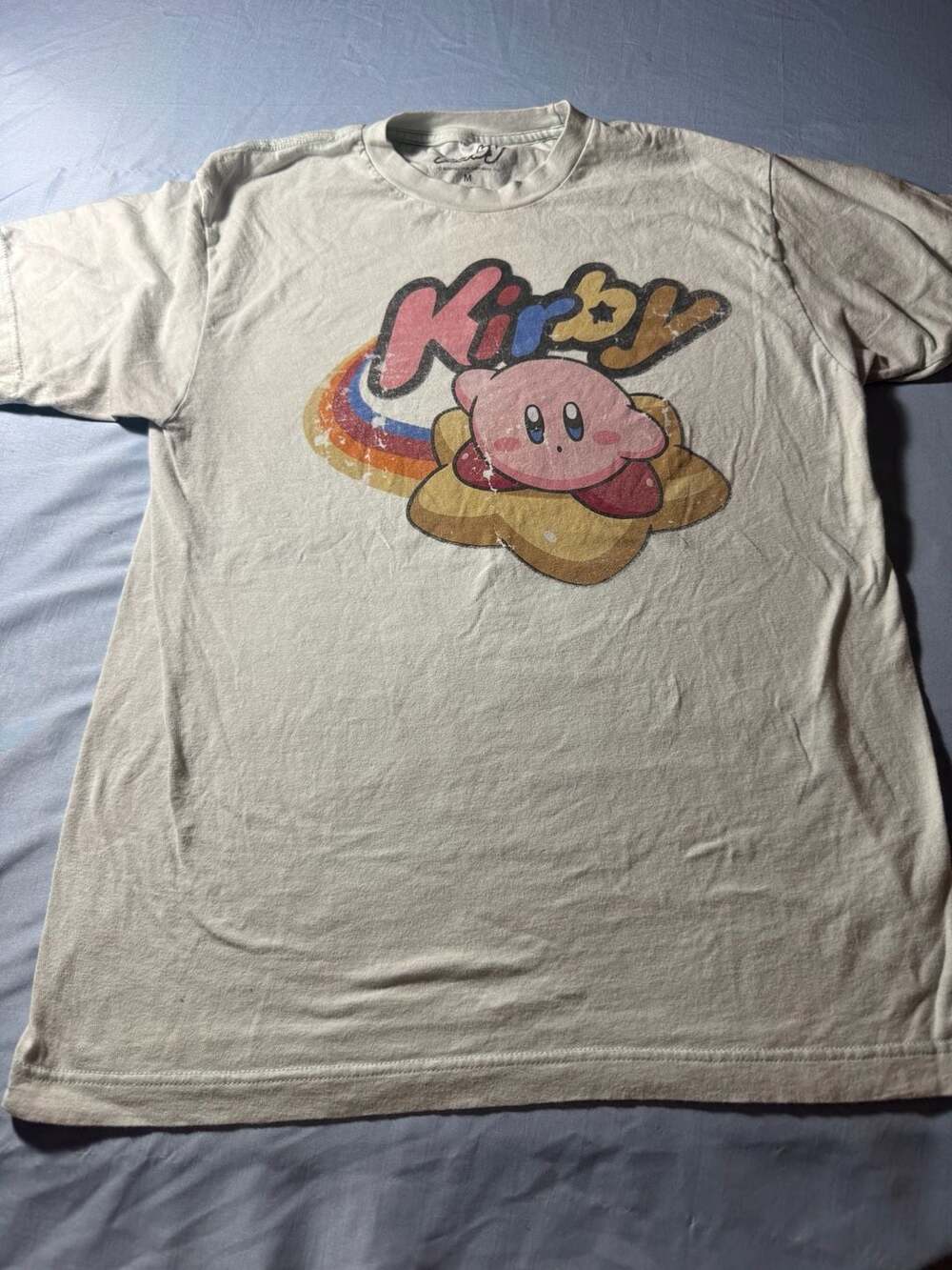 Nintendo Kirby Rainbow Star Graphic T-Shirt Adult Size Medium